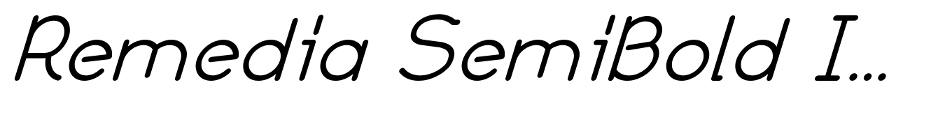 Remedia SemiBold Italic